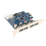 Maxbell 4-Port Super Speed USB 3.0 PCI Express Card With 4-pin IDE Power Connecter