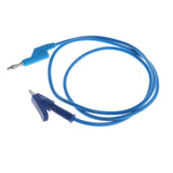 Maxbell 4mm Stackable Banana to Alligator Clip Test Probes Leads Electrical Testing Cable 15A Blue