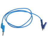 Maxbell 4mm Stackable Banana to Alligator Clip Test Probes Leads Electrical Testing Cable 15A Blue