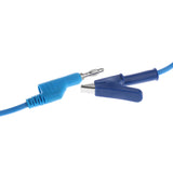 Maxbell 4mm Stackable Banana to Alligator Clip Test Probes Leads Electrical Testing Cable 15A Blue