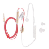 Maxbell Anti-Radiation Mono Earphone 3.5mm Acoustic Air Tube Wired Earpiece Earbud Hands-free Headset with Mic and Volume Control