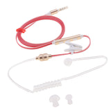 Maxbell Anti-Radiation Mono Earphone 3.5mm Acoustic Air Tube Wired Earpiece Earbud Hands-free Headset with Mic and Volume Control