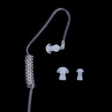 Maxbell Anti-Radiation Mono Earphone 3.5mm Acoustic Air Tube Wired Earpiece Earbud Hands-free Headset with Mic and Volume Control