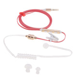 Maxbell Anti-Radiation Mono Earphone 3.5mm Acoustic Air Tube Wired Earpiece Earbud Hands-free Headset with Mic and Volume Control