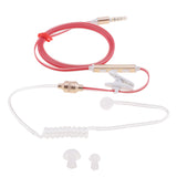 Maxbell Anti-Radiation Mono Earphone 3.5mm Acoustic Air Tube Wired Earpiece Earbud Hands-free Headset with Mic and Volume Control