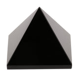 Maxbell 6cm Collectible Crystal Stone Obsidian Pyramid Gemstone Power Office Decors