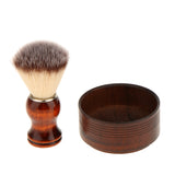 Maxbell Wood Men's Bristle Shaving Brush Shave Mug Bowl Barber Beard Soap Cup Set