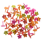 Maxbell 100 Pieces 7.5mm Flower Shaped Metal Brads Paper Fasteners for Scrapbooking Crafts