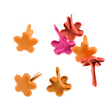 Maxbell 100 Pieces 7.5mm Flower Shaped Metal Brads Paper Fasteners for Scrapbooking Crafts