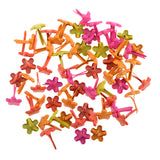 Maxbell 100 Pieces 7.5mm Flower Shaped Metal Brads Paper Fasteners for Scrapbooking Crafts