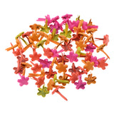 Maxbell 100 Pieces 7.5mm Flower Shaped Metal Brads Paper Fasteners for Scrapbooking Crafts