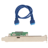 Maxbell Motherboard 19 Pin Header to USB 3.0 Type C Adapter Converter Bracket Card