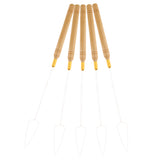 Maxbell 5pcs/set Wooden Handle Micro Ring Beads Feather Hair Extension Plier Hook Pulling Needle Threader Tool Kit