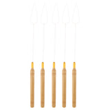 Maxbell 5pcs/set Wooden Handle Micro Ring Beads Feather Hair Extension Plier Hook Pulling Needle Threader Tool Kit
