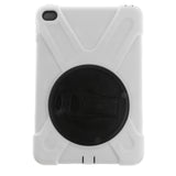 Maxbell White Full Body Protective Silicon Rubber Cover Case Stand for iPad Mini4 Tablets