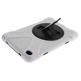 Maxbell White Full Body Protective Silicon Rubber Cover Case Stand for iPad Mini4 Tablets