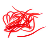 Maxbell 20Pcs Fishing Soft Lure Earthworm Bait with Red Artificial Rubber , Plastic Soft Earthworm Bait for Freshwater and Saltwater Species