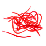 Maxbell 20Pcs Fishing Soft Lure Earthworm Bait with Red Artificial Rubber , Plastic Soft Earthworm Bait for Freshwater and Saltwater Species