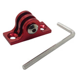 Maxbell Mounting Adapter CNC Aluminum Flat Bottom Bolt Base for GoPro Hero 3+ / 3 Red