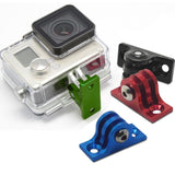 Maxbell Mounting Adapter CNC Aluminum Flat Bottom Bolt Base for GoPro Hero 3+ / 3 Red