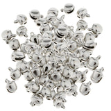 Maxbell 100Pcs 8mm Silver Plated Jingle Bells Hanging DIY Jewelry Making Handcrafts