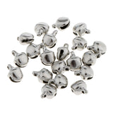 Maxbell 100Pcs 8mm Silver Plated Jingle Bells Hanging DIY Jewelry Making Handcrafts