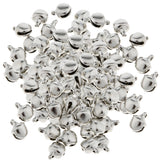 Maxbell 100Pcs 8mm Silver Plated Jingle Bells Hanging DIY Jewelry Making Handcrafts