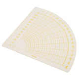Maxbell 18x16cm Sector Shape Plastic Quilt Quilting Ruler Patchwork Sewing Ruler for Crafts