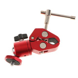 Maxbell Super Clamp Mini Ball Head Hot Shoe Mount Adapter with 1/4"-20 for LED Light Red