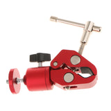 Maxbell Super Clamp Mini Ball Head Hot Shoe Mount Adapter with 1/4"-20 for LED Light Red