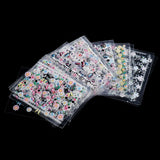 Maxbell 50 pieces Mixed 3D Nail Art Sticker for Nails Decoration Manicure DIY Design