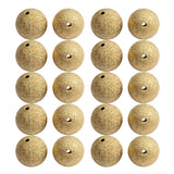 Maxbell 20 Pieces Round Metal Brass Loose Spacer Beads Charms for Jewelry Pendant Making 16mm