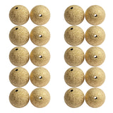 Maxbell 20 Pieces Round Metal Brass Loose Spacer Beads Charms for Jewelry Pendant Making 16mm