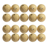 Maxbell 20 Pieces Round Metal Brass Loose Spacer Beads Charms for Jewelry Pendant Making 16mm