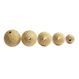 Maxbell 20 Pieces Round Metal Brass Loose Spacer Beads Charms for Jewelry Pendant Making 16mm