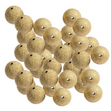 Maxbell 50 Pieces Round Metal Brass Loose Spacer Beads Charms for Jewelry Pendant Making 14mm