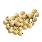 Maxbell 50 Pieces Round Metal Brass Loose Spacer Beads Charms for Jewelry Pendant Making 10mm