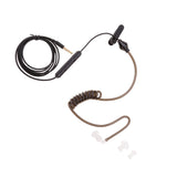 Maxbell 3.5mm Plug Earphone Single Covert Headset Acoustic Tube Earpiece & Microphone Compatible with Radio Devices