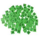 Maxbell 100pcs Wooden Spelling Tiles Black Letters & Numbers for Crafts Pendants Cardmaking