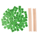 Maxbell 100pcs Wooden Spelling Tiles Black Letters & Numbers for Crafts Pendants Cardmaking