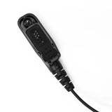 Maxbell Flexible Throat Mic Microphone Covert Acoustic Tube Earpiece Headset with Finger PTT for Motorola Multiple Pin Two Way Radio Walkie Talkie