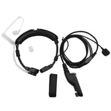 Maxbell Flexible Throat Mic Microphone Covert Acoustic Tube Earpiece Headset with Finger PTT for Motorola Multiple Pin Two Way Radio Walkie Talkie