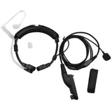 Maxbell Flexible Throat Mic Microphone Covert Acoustic Tube Earpiece Headset with Finger PTT for Motorola Multiple Pin Two Way Radio Walkie Talkie