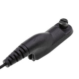 Maxbell Flexible Throat Mic Microphone Covert Acoustic Tube Earpiece Headset with Finger PTT for Motorola Multiple Pin Two Way Radio Walkie Talkie
