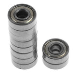 Maxbell 10pcs Replacement SKATEBOARD BEARINGS 608 zz (ABEC-7)- Double Shielded, Silver - Roller Skating