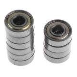 Maxbell 10pcs Replacement SKATEBOARD BEARINGS 608 zz (ABEC-7)- Double Shielded, Silver - Roller Skating