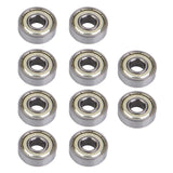 Maxbell 10pcs Replacement SKATEBOARD BEARINGS 608 zz (ABEC-7)- Double Shielded, Silver - Roller Skating