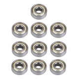 Maxbell 10pcs Replacement SKATEBOARD BEARINGS 608 zz (ABEC-7)- Double Shielded, Silver - Roller Skating