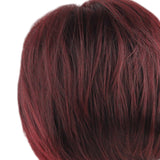 Maxbell 12'' Women Lady Short Straight Bob Wig Synthetic Hair for Cosplay Party Wine Red