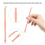 Maxbell 4Pcs Gold Facial Pimple Acne Spot Pimple Remover Blackhead Whitehead Extractor Needles Tool Kit Plastic Case